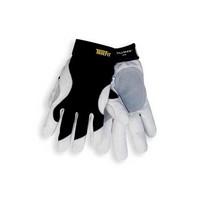John Tillman & Co 1470S Tillman Small Black And White TrueFit Premium Full Finger Top Grain Cowhide And Spandex Mechanics Gloves